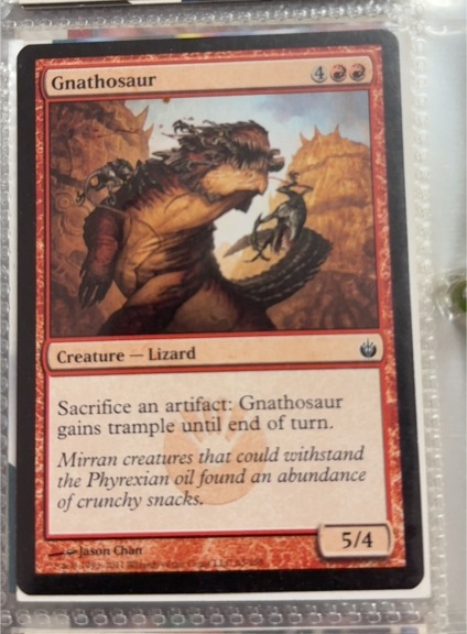 2011 Magic: The Gathering Mirrodin Besieged #63 Gnathosaur — front