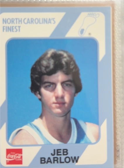 1989 Collegiate Collection North Carolina's Finest #192 Jeb Barlow — front
