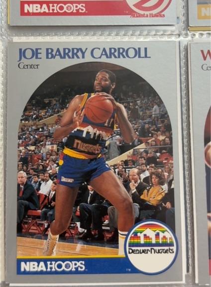 1990-91 Hoops #92 Joe Barry Carroll — front