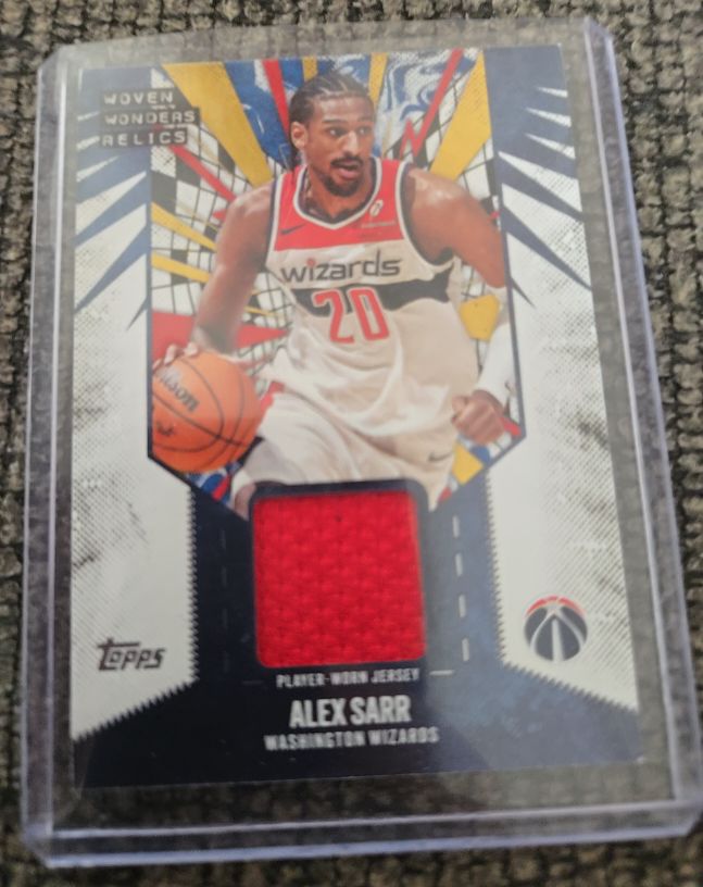 2025-26 Topps Woven Wonders Relics #WW-AS Alex Sarr — front