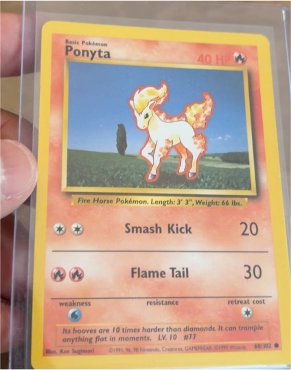 1999 Pokémon #60 Ponyta — front