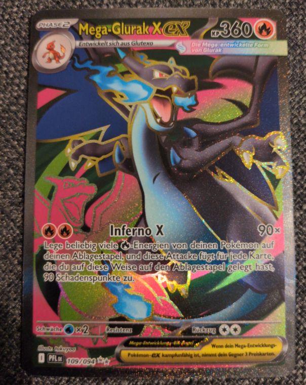2025 Pokémon #109 Mega-Glurak X ex — front