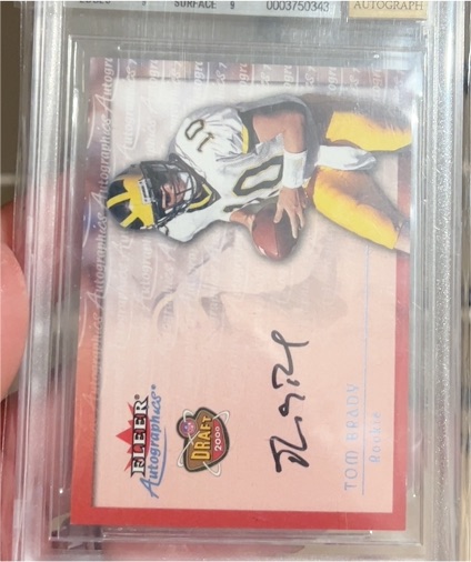 2000 Fleer Tradition Autographics #NNO Tom Brady — front