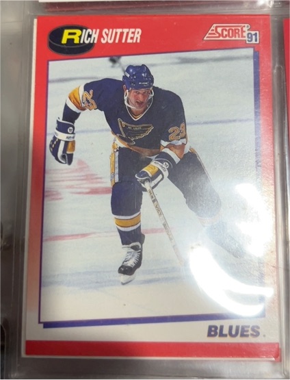 1991-92 Score #63 Rich Sutter — front