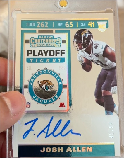 2019 Panini Contenders #179 Josh Allen — front