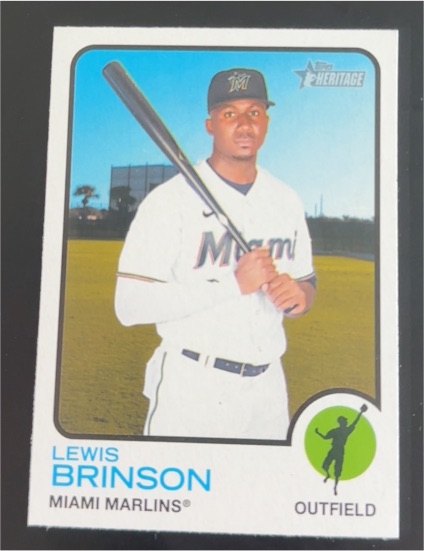 2022 Topps Heritage #39 Lewis Brinson — front
