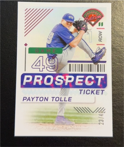 2024 Panini Prospect Edition #49 Payton Tolle — front