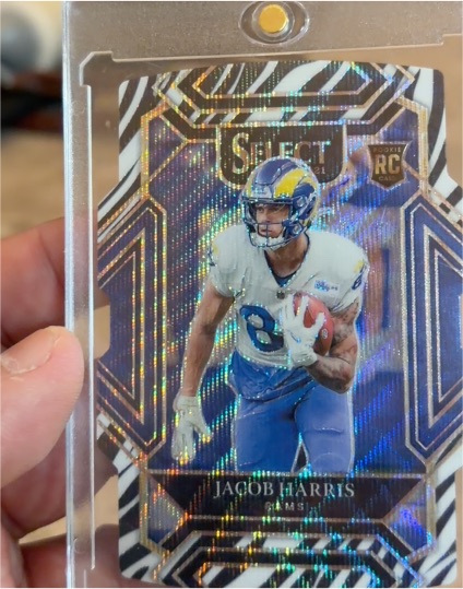 2021 Panini Select Club Level Die-Cut #Jacob Harris Rookie Card — front
