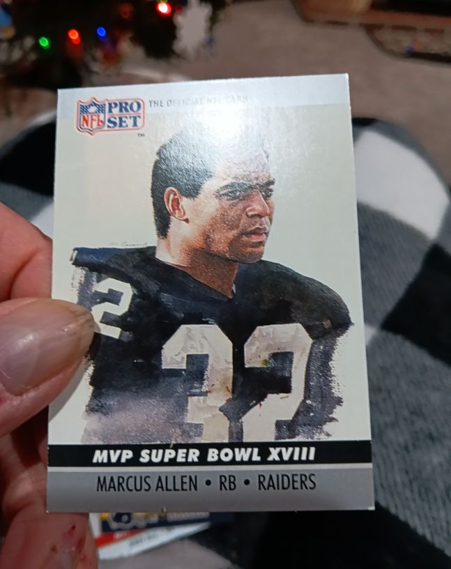 1990 Pro Set #18 Marcus Allen MVP Super Bowl XVIII — front