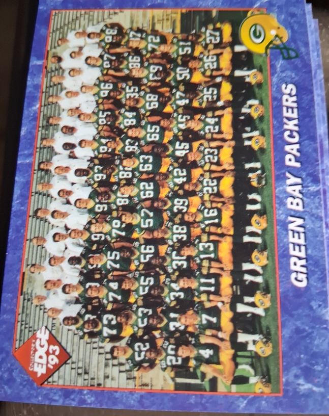 1993 Collector's Edge Green Bay Packers Team Card — front