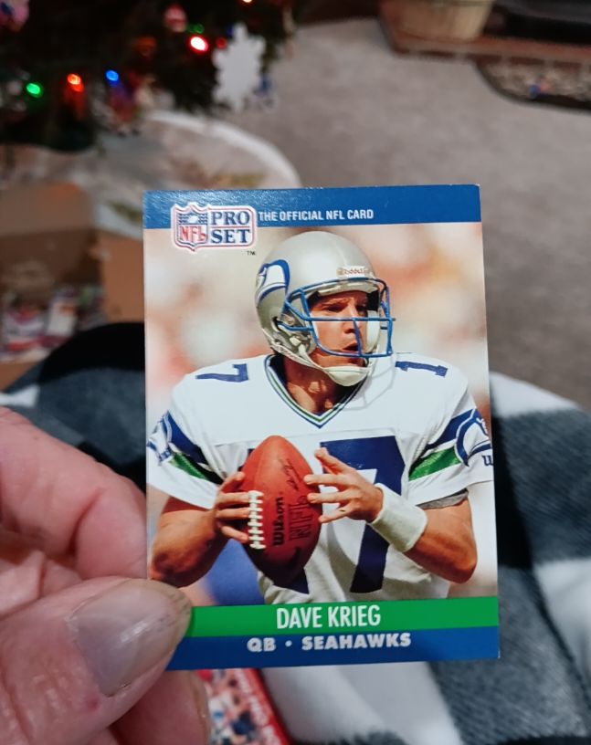 1990 Pro Set #648 Dave Krieg Seattle Seahawks — front