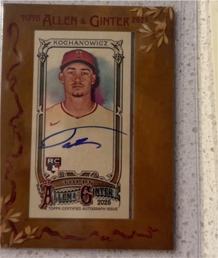 2025 Topps Allen & Ginter #MA-JK Jack Kochanowicz Rookie Mini Framed Auto RC — front