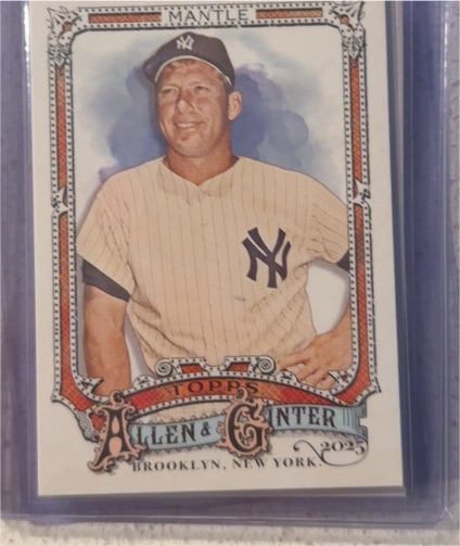 2025 Topps Allen & Ginter #19 Mickey Mantle — front