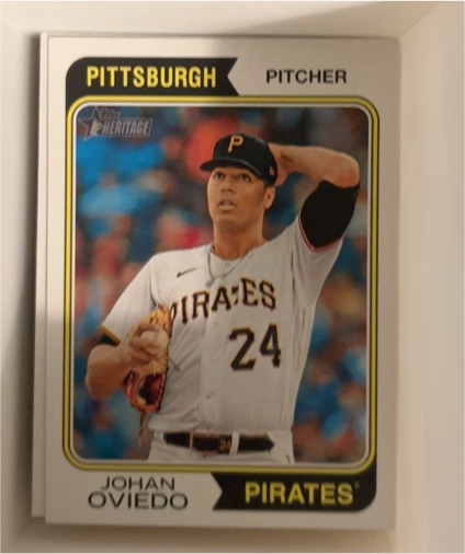 2023 Topps Heritage #674 Johan Oviedo Pittsburgh Pirates — front