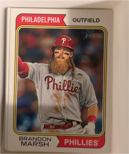 2023 Topps Heritage #17 Brandon Marsh — front