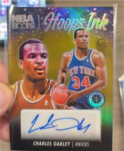 2023-24 Panini Hoops Premium Stock #HI-OAK Charles Oakley Hoops Ink Autograph — front