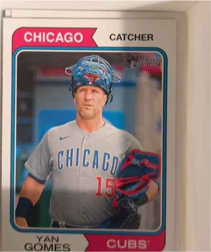 2023 Topps Heritage #605 Yan Gomes — front
