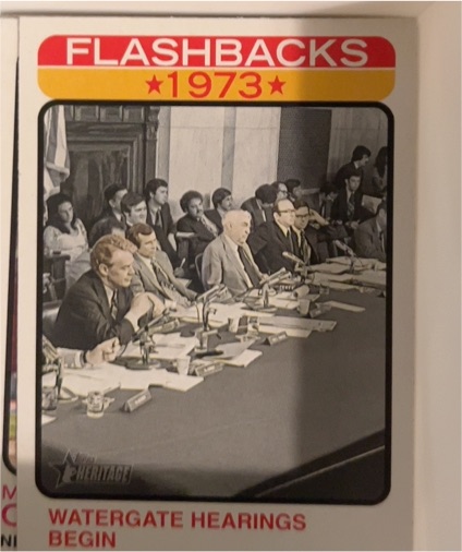 2022 Topps Heritage News Flashbacks #NF-15 Watergate Hearings Begin — front