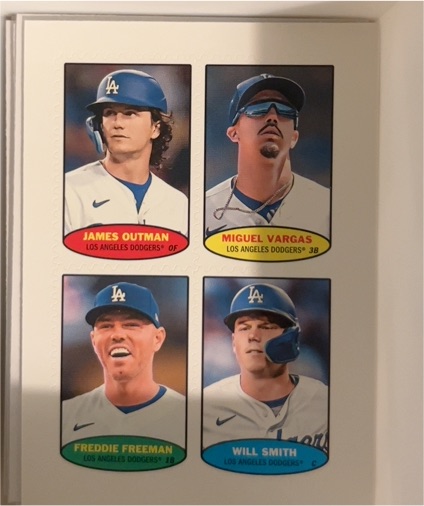 2023 Topps Heritage #74S-29-32 James Outman Miguel Vargas Freddie Freeman Will Smith — front