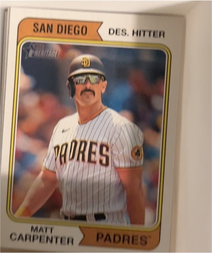 2023 Topps Heritage #574 Matt Carpenter — front