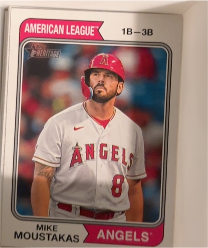 2023 Topps Heritage High Number #638 Mike Moustakas Los Angeles Angels — front
