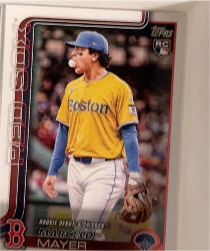 2025 Topps Update #US276 Marcelo Mayer Rookie Debut Boston Red Sox — front