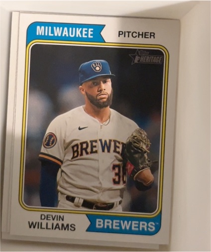 2023 Topps Heritage #656 Devin Williams — front