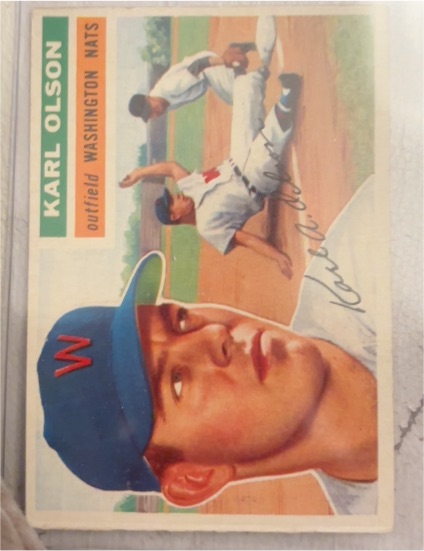 1956 Topps #322 Karl Olson — front