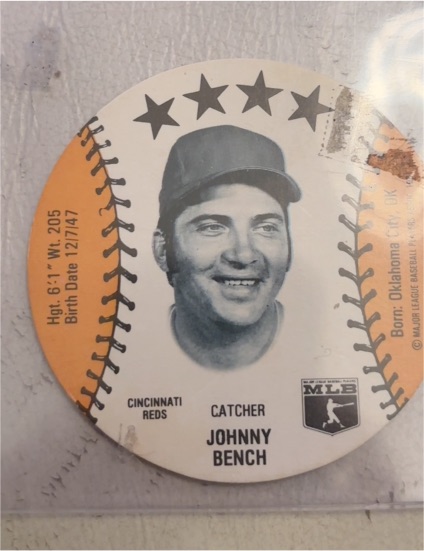 1981 MSA #205 Johnny Bench — front