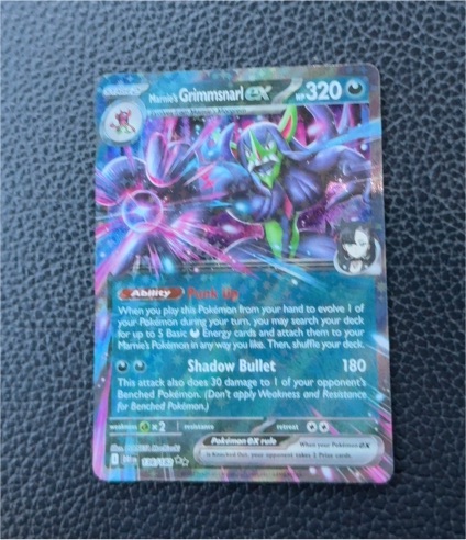 2022 Pokémon SV10: Destined Rivals #136 Marnie's Grimmsnarl EX — front