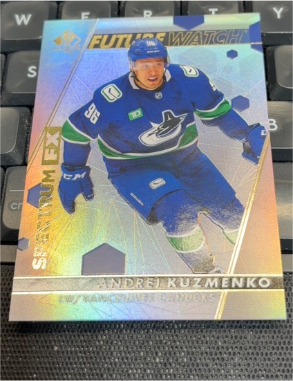 2022-23 Upper Deck SP Authentic Future Watch Spectrum FX Andrej Kuzmenko — front
