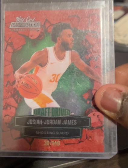 2022 Wild Card Alumination Draft Driven #30 Josiah-Jordan James — front