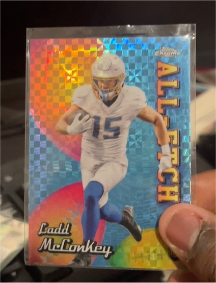 2024 Topps Chrome #CAE-LM Ladd McConkey All-Etch X-Fractor — front