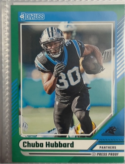 2024 Donruss #117 Chuba Hubbard — front