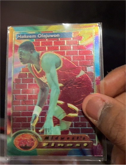 1993 Topps Finest #115 Hakeem Olajuwon — front