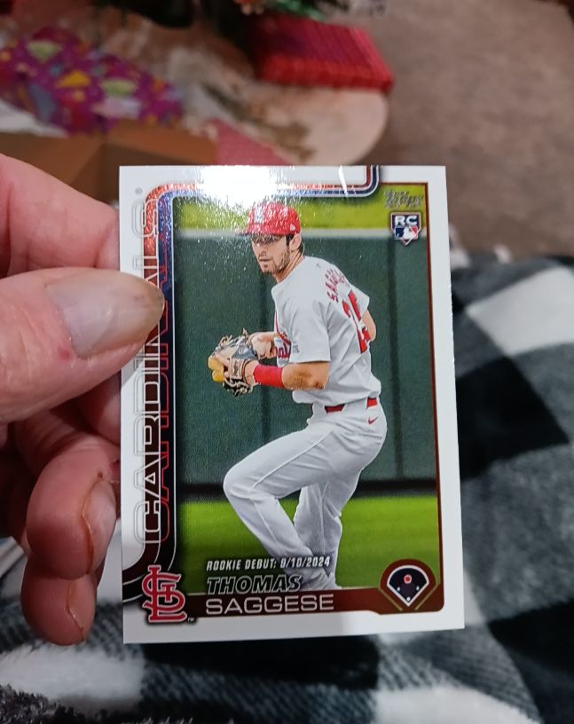 2025 Topps Update #US21 Thomas Saggese Rookie Debut — front