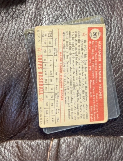 1952 Topps #201 Alexander Raymond Kellner — front