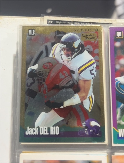 1994 Score Gold Zone #53 Jack Del Rio — front
