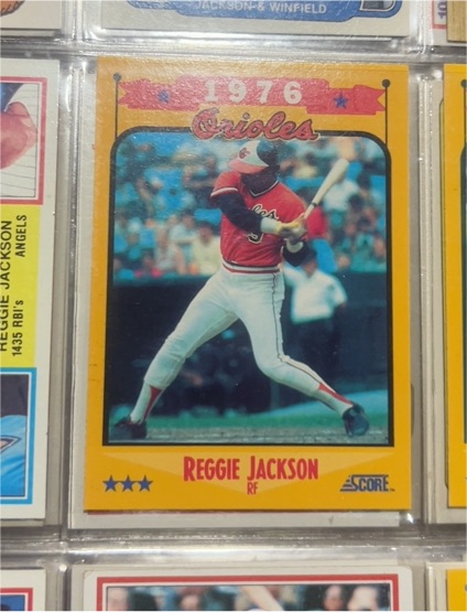1988 Score #501 Reggie Jackson Baltimore Orioles — front