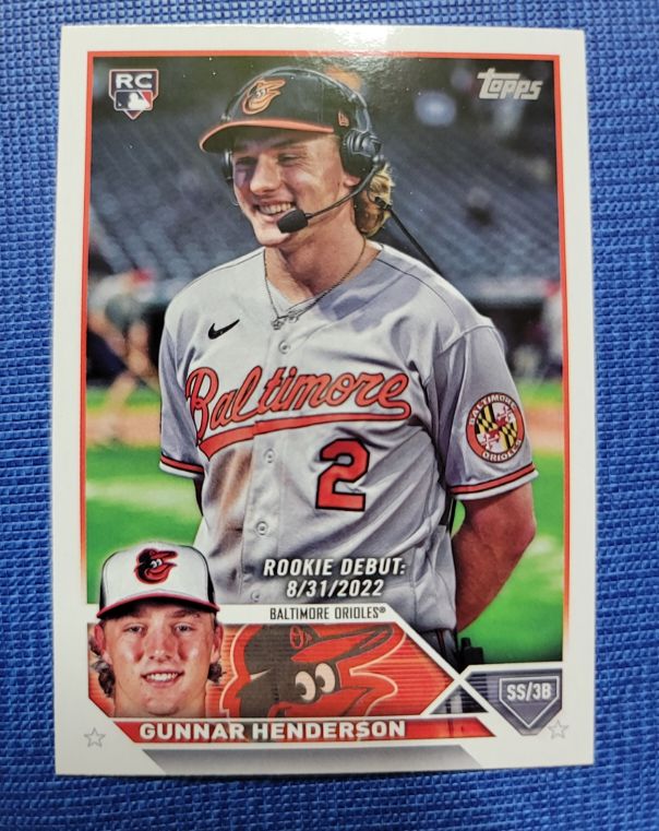 2023 Topps Update #US18 Gunnar Henderson Rookie Debut — front