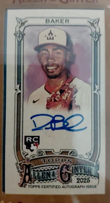 2025 Topps Allen & Ginter Dillon Baker Rookie Card — front