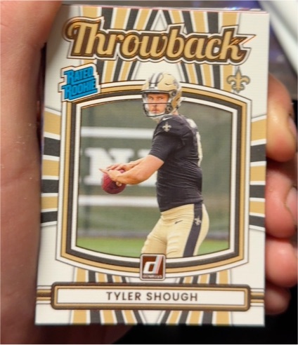 2025 Panini Donruss #21 Tyler Shough Throwback Rated Rookie — front