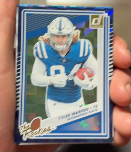 2025 Donruss #9 Tyler Warren The Rookies — front