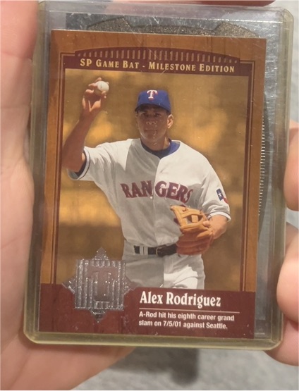 2001 Upper Deck SP Game Bat Milestone Edition #15 Alex Rodriguez — front