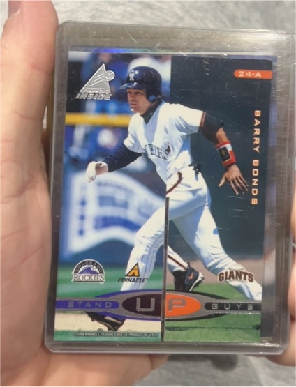 1998 Pinnacle Inside Stand Up Guys #24-A Barry Bonds — front