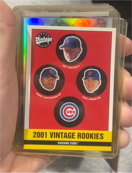 2001 Upper Deck Vintage Rookies #359 Corey Patterson Joey Nation Cole Liniak — front