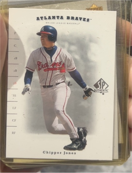 2001 Upper Deck SP Authentic #45 Chipper Jones — front