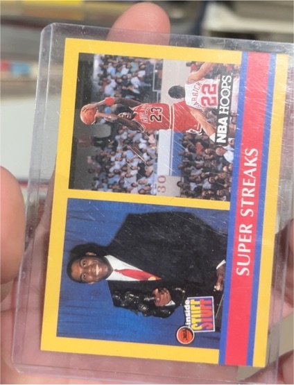 1990-91 Hoops #385 Super Streaks Michael Jordan Magic Johnson — front