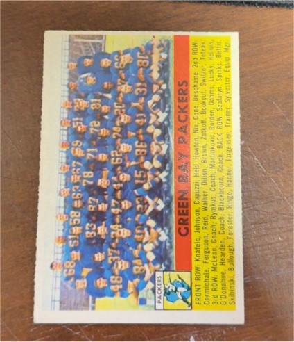 1956 Topps #7 Green Bay Packers Team — front