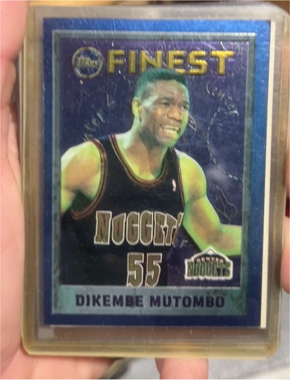 1995-96 Topps Finest #55 Dikembe Mutombo — front